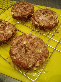 homemade burgers hot off the grill