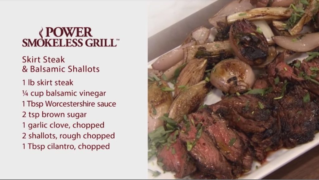 cooking a steak on Power Smokeless Grill is strong game